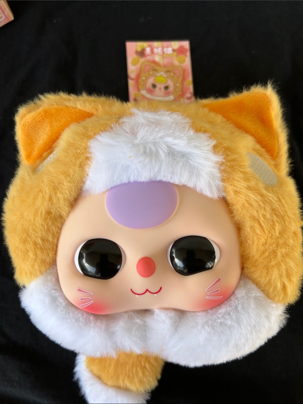 Baby Three Fortune Cat Zipper Bag Plush - American Shorthair Cat